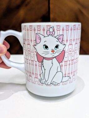 New RARE Disney Aristocats Marie Eiffel Tower Paris Mug